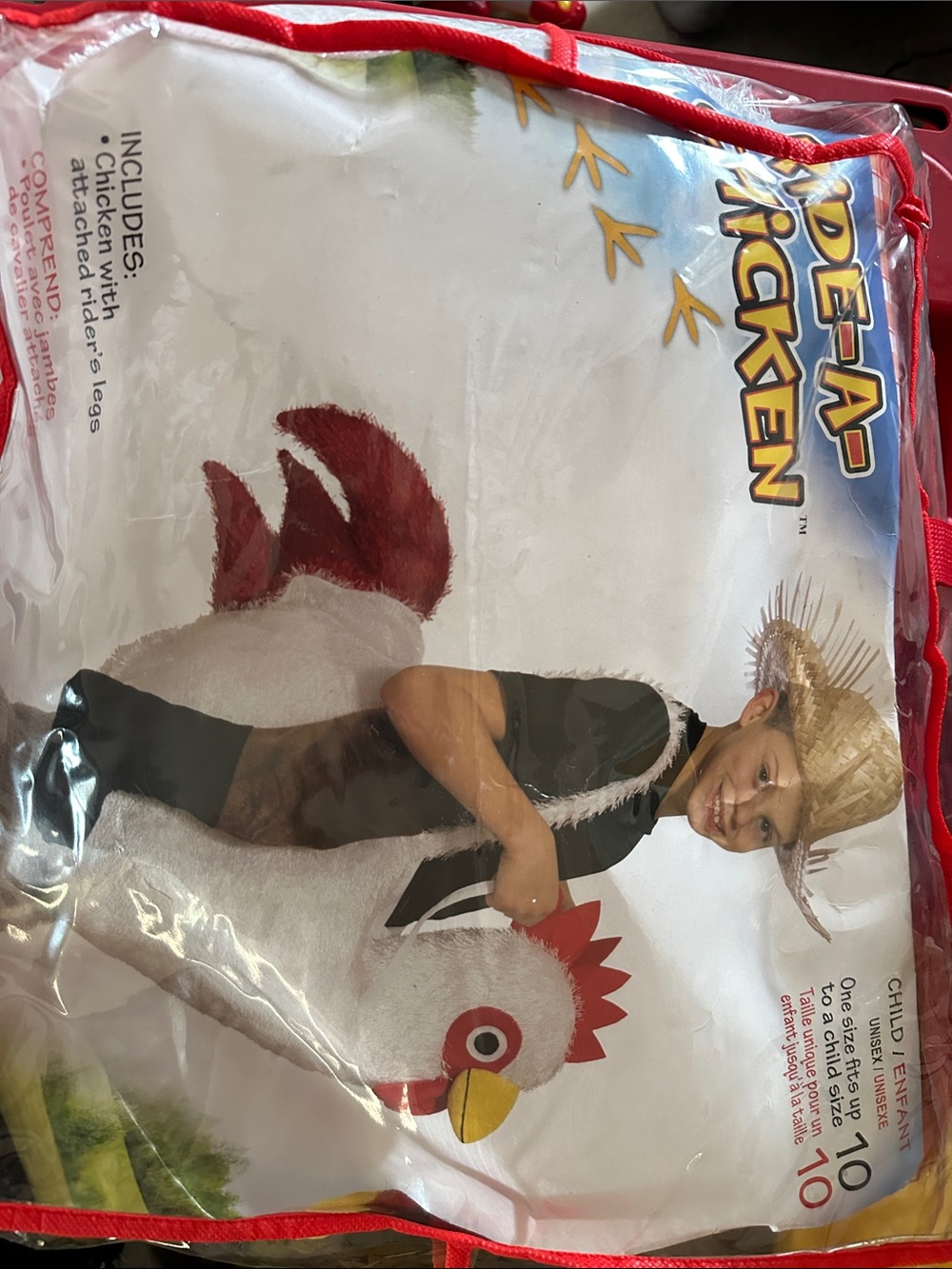 Kids Costume - White & Red Chicken Costume